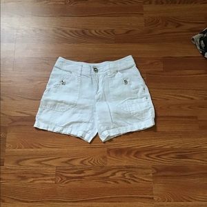 INC White Linen Shorts Size 0